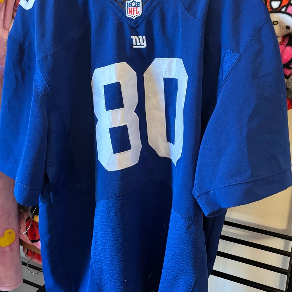 Victor Cruz NFL Blue Jersey with Number 80